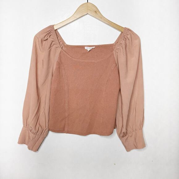 Square Neck Puff Sleeve Top - Picture 1 of 4